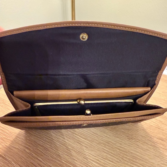 🤎🖤RARE🖤🤎 Dior Black x Brown Monogram Trotter Honeycomb Flap Wallet - Picture 13 of 13